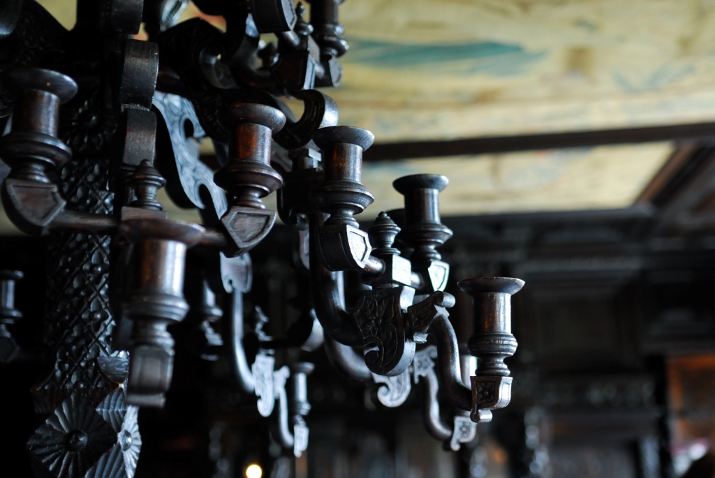 Victor Hugo made this chandelier out of... ?