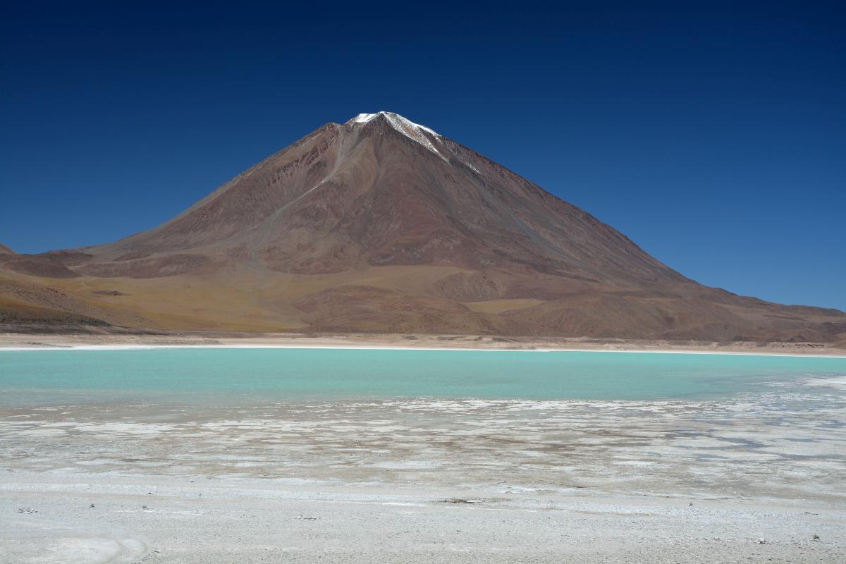 Uyuni Tour von Tupiza aus, Tag 2: Laguna Verde vor Vulkan Licancabur