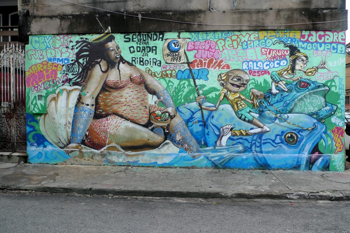 Grafitti in Ribeira, Savador, Brasilien