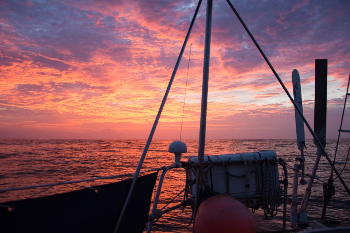 Sonnenuntergang auf See