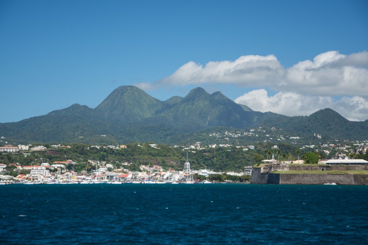 Fort de France mit Pelee, Martinique