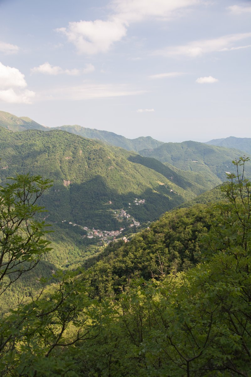 Berglandschaft um den Naturpark Aveto, Ligurien