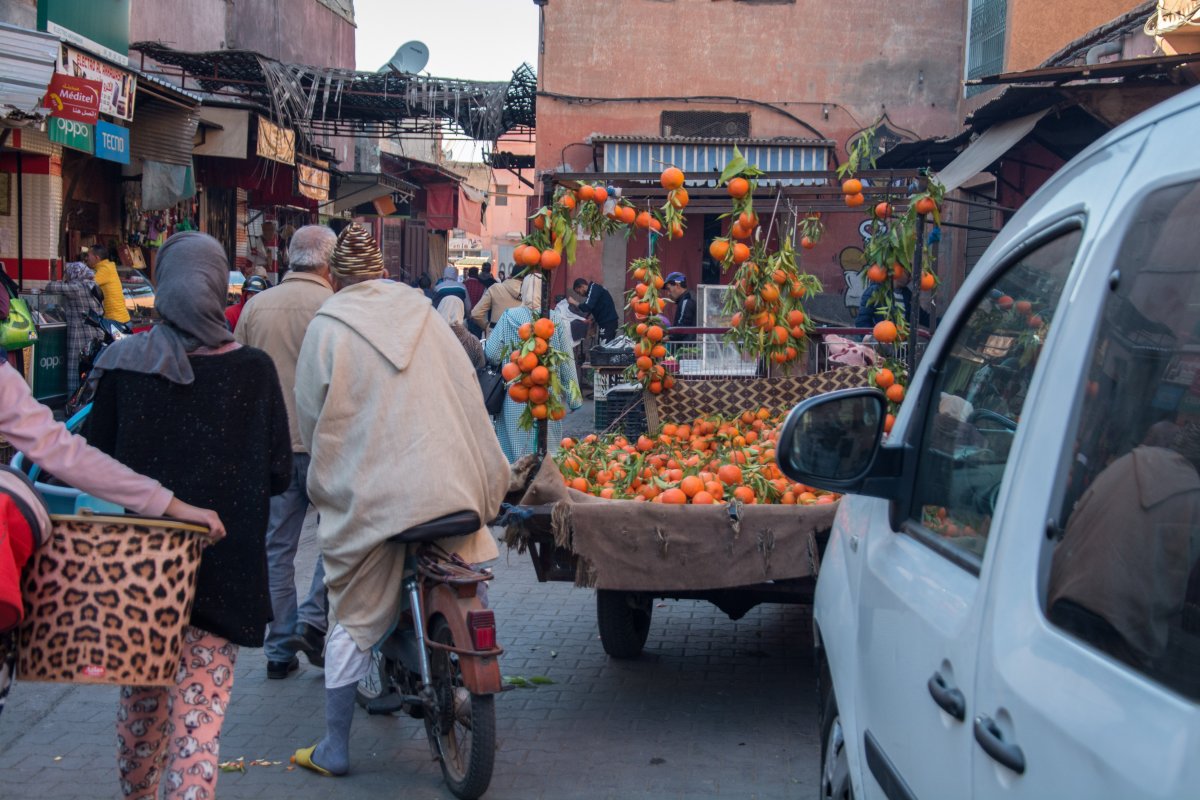 Verkehrschaos in Marrakesch