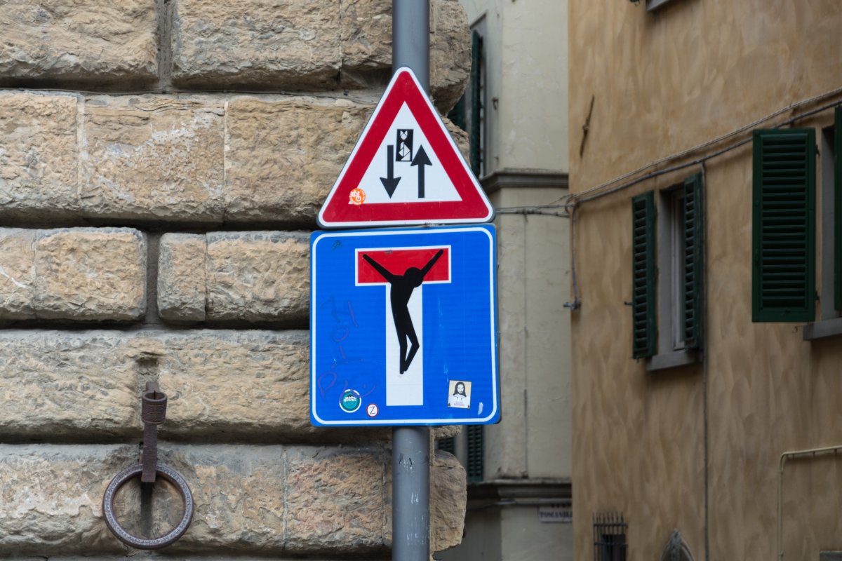 Clet Abraham in Florenz